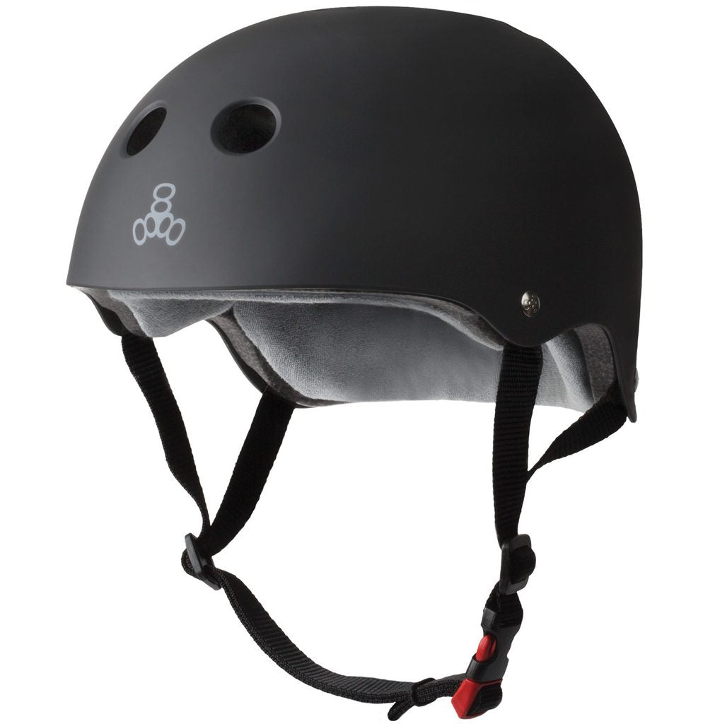 Triple 8 Certified Sweatsaver Black Rubber S/M Helmet