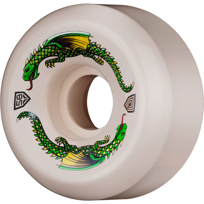 Powell Peralta Dragon Formula 93a 58mm White Skateboard Wheels