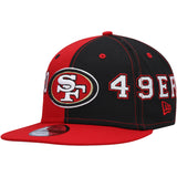 New Era San Fransisco 49ers Team Split 9Fifty Snapback Hat
