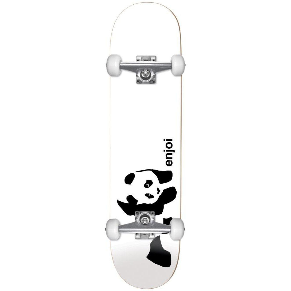 Enjoi Panda Youth Soft Top Resin 6.75" Mini White Complete Skateboard