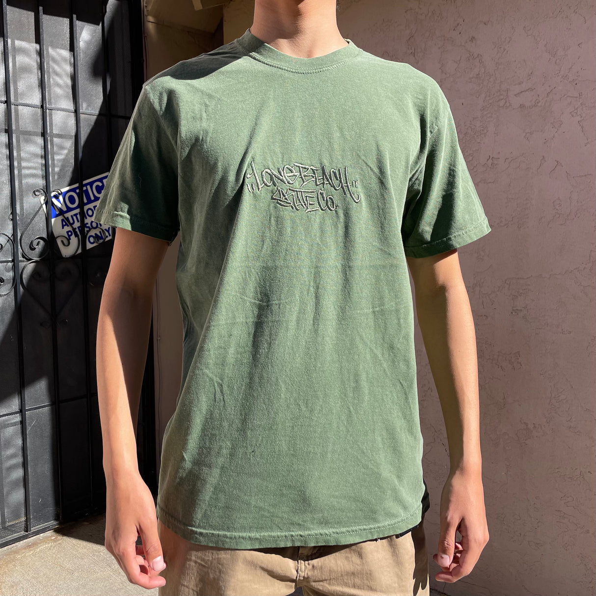 Long Beach Skate Co. Graffiti Signature Hemp Green S/s Shirt