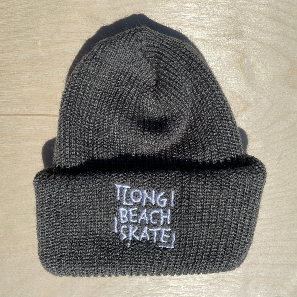 Long Beach Skate Co. Grunge Grey Watch Cap Beanie