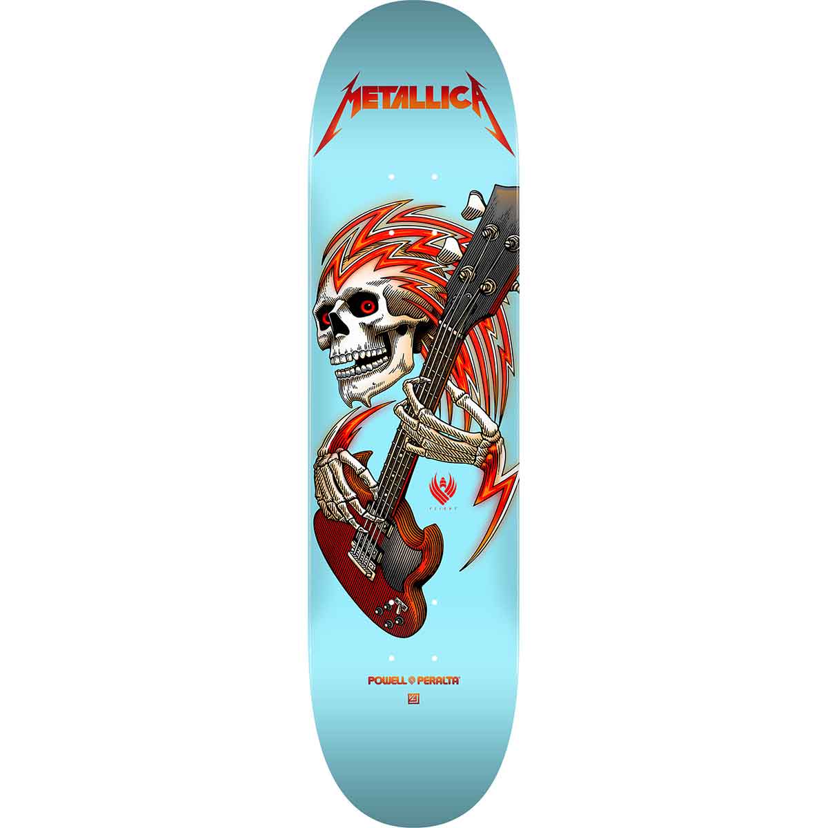 Powell Peralta Flight Metallica Collab Light Blue 8.5" Skateboard Deck