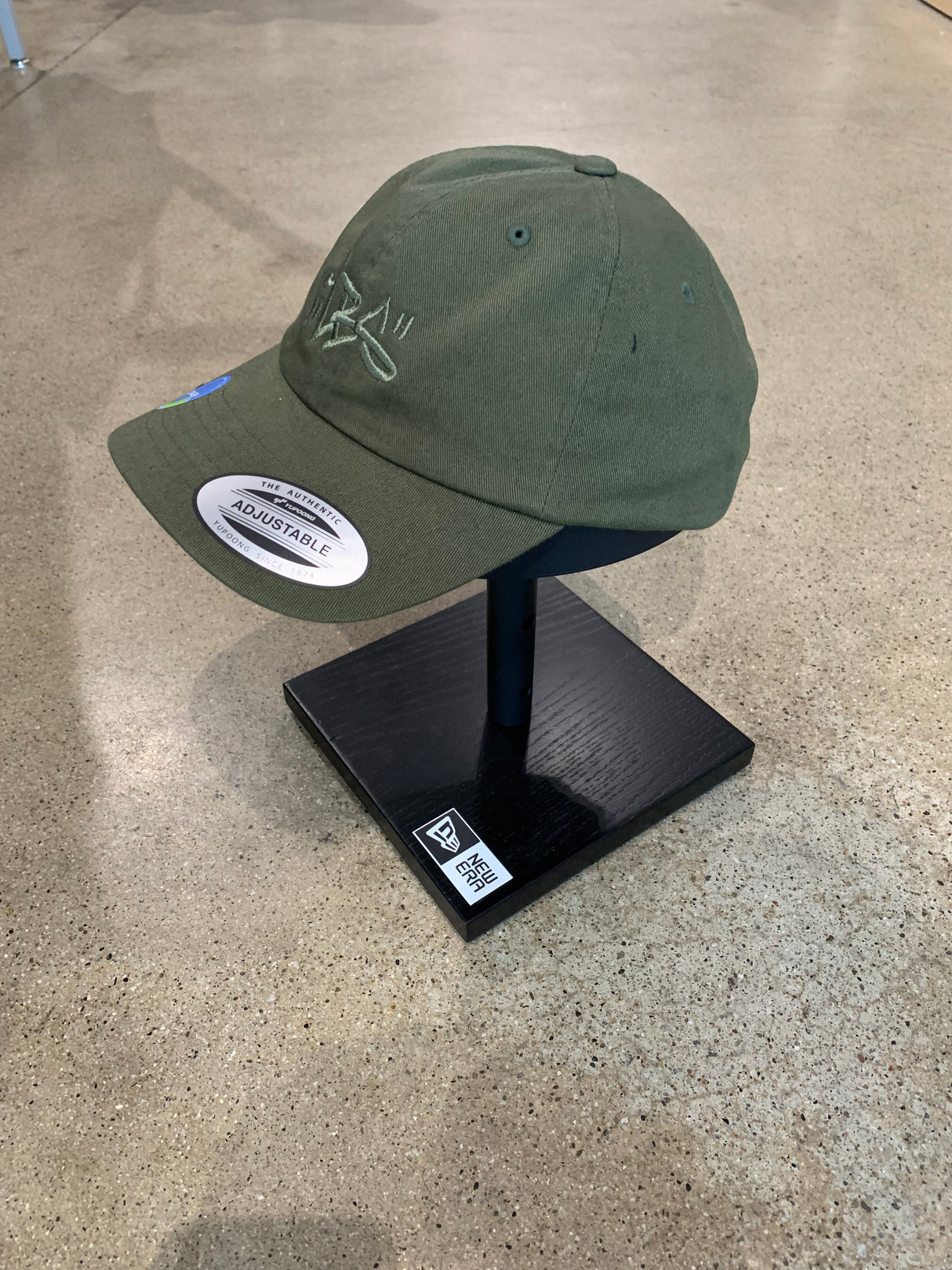 Long Beach Skate Co. Graffiti LBS Olive Eco Unstructured Dad Strapback Hat