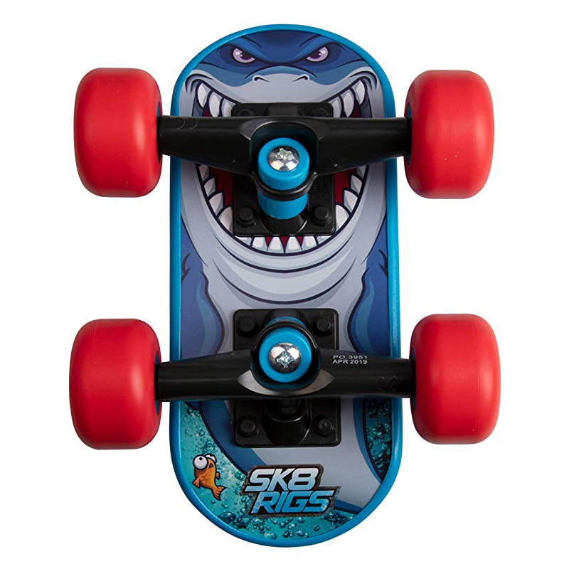 Sk8 Rigs  Chompy  Hand Board Skateboard Blue Red Novelty