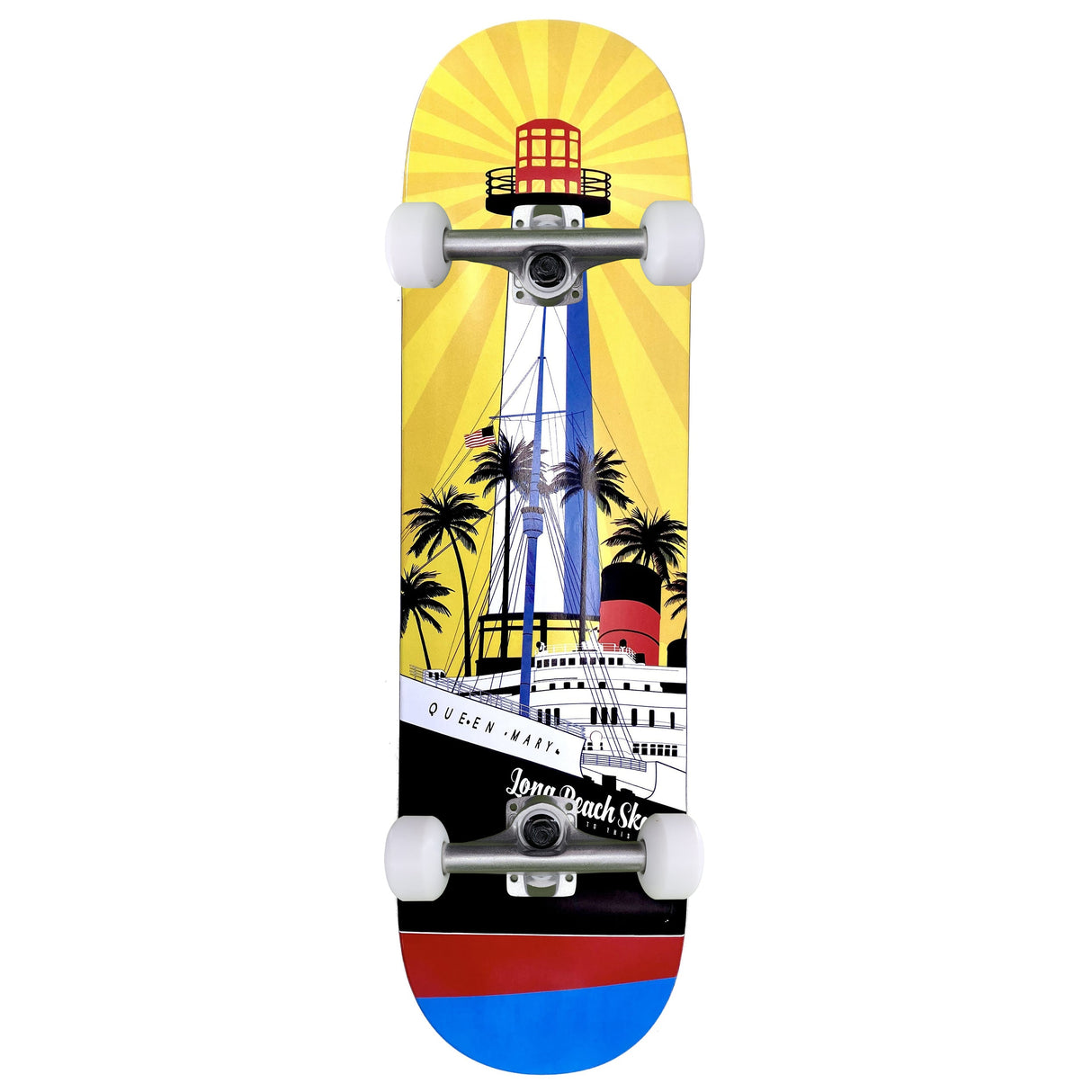 Long Beach Skate Co. "Rising Sun on Light Mary" 7.5" Complete Skateboard