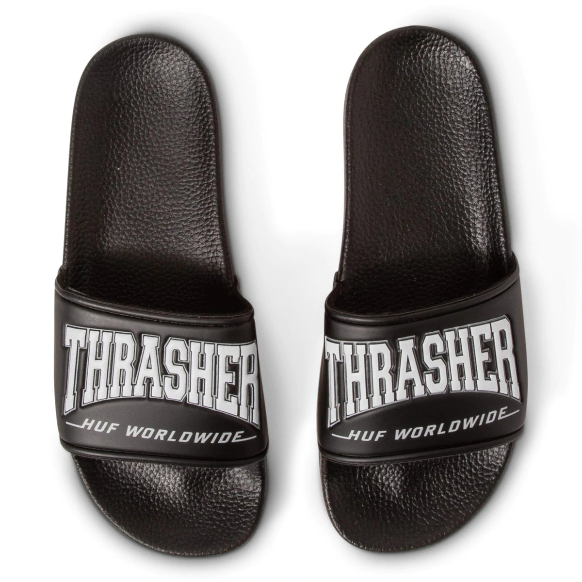 HUF x Thrasher Black Slides