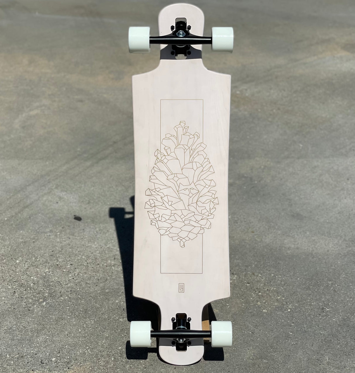 Landyachtz Drop Hammer White Pinecone Custom Longboard Skateboard Complete