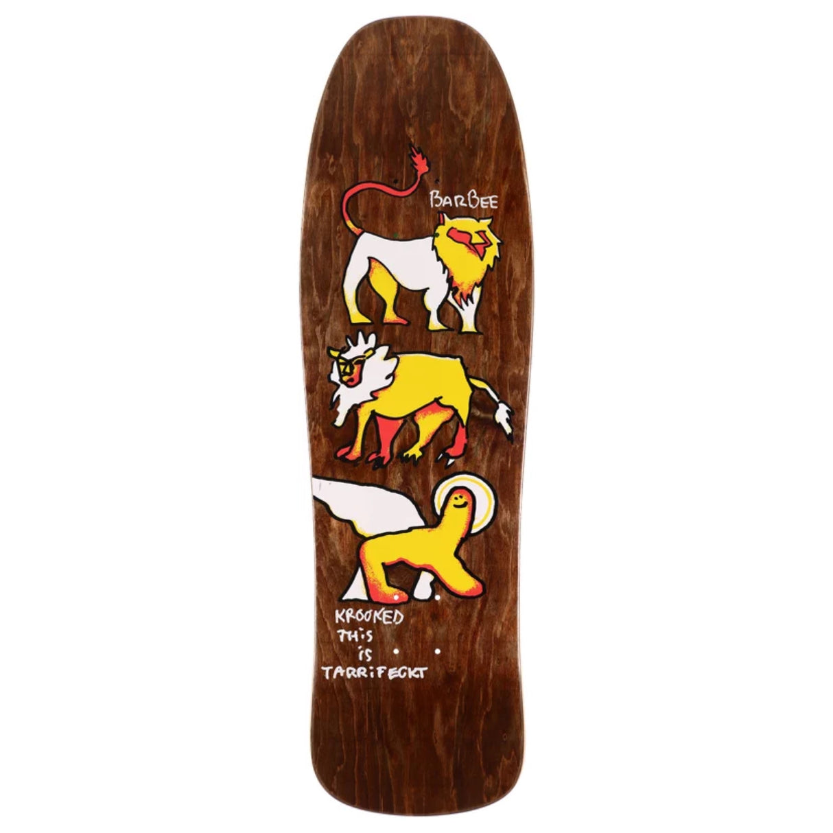 Krooked Barbee Pride 9.5" Assorted Stain Shaped Skateboard Deck