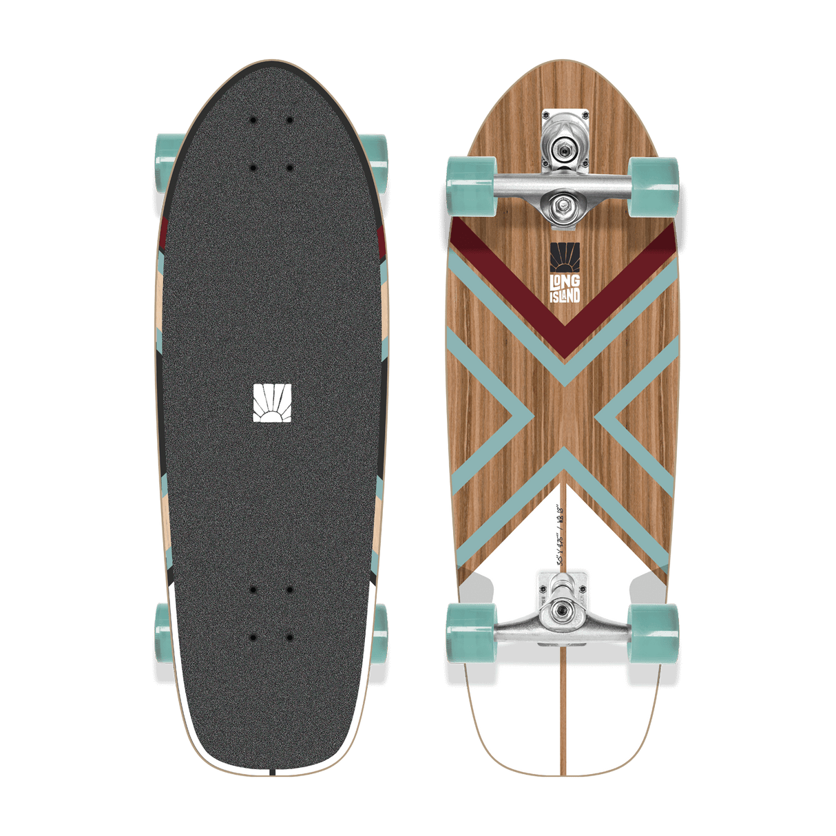 Long Island Surf Rowing 29.5"x9.5"x16.5" SurfSkate Complete Skateboard