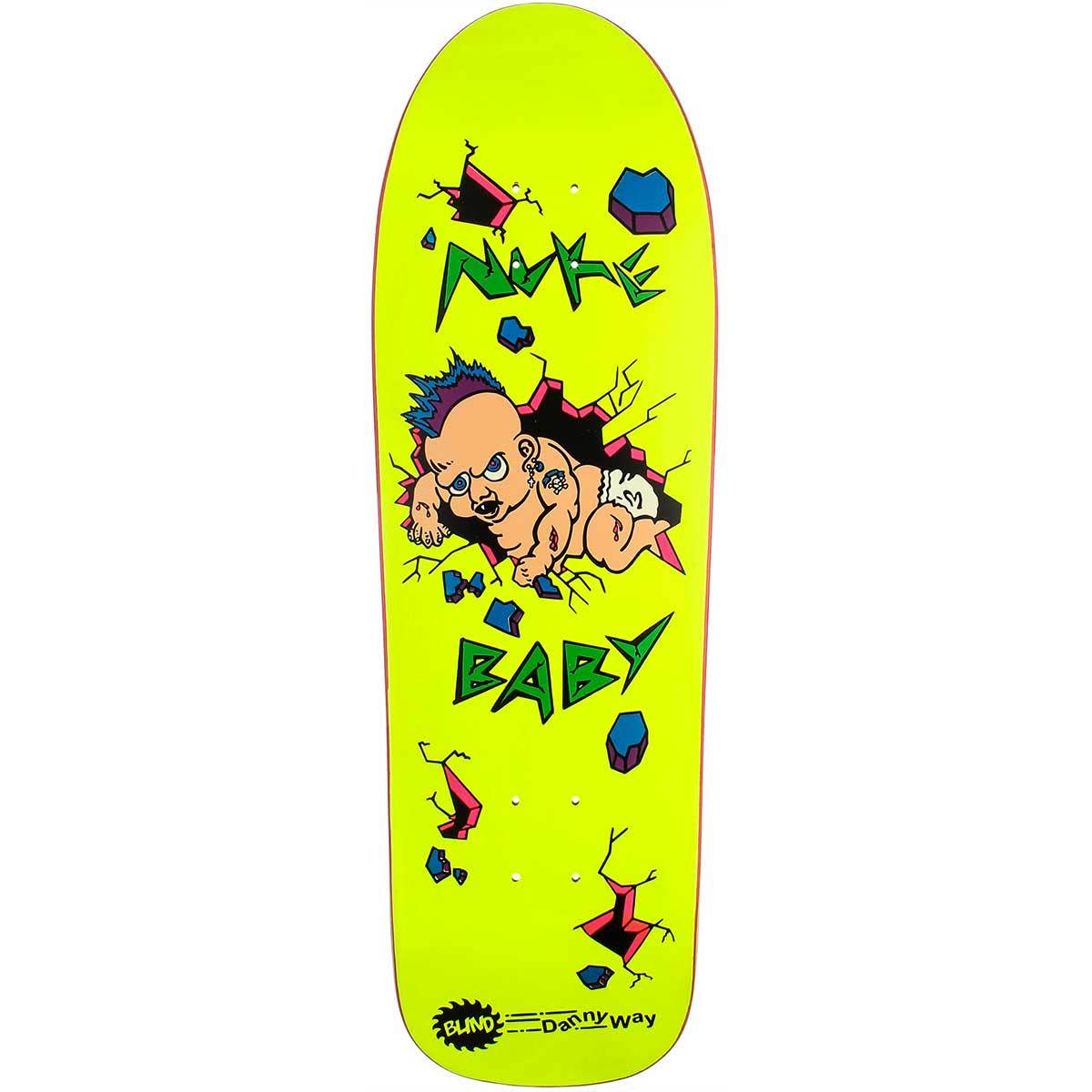 Blind Danny Way Nuke Baby SP Yellow 9.7" Skateboard Deck