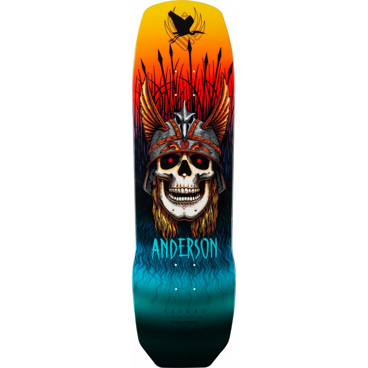 Powell Peralta Pro Andy Anderson Heron Skull 9.13" x 32.8" Flight Skateboard Deck