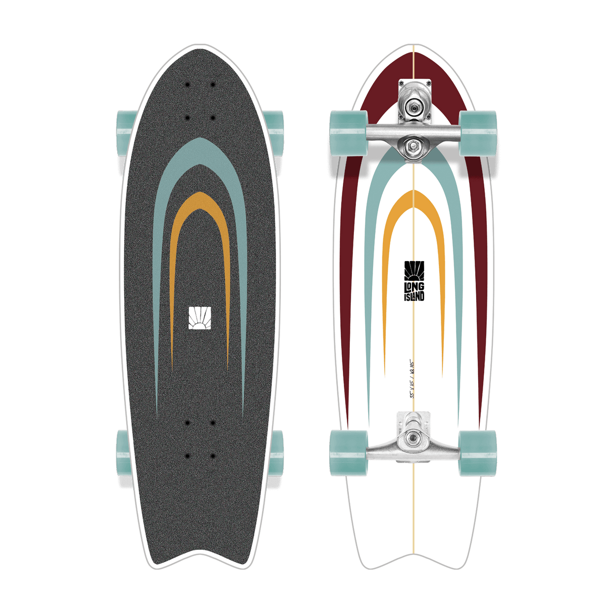 Long Island Surf Somo 33"x10"x19.5" SurfSkate Complete Skateboard