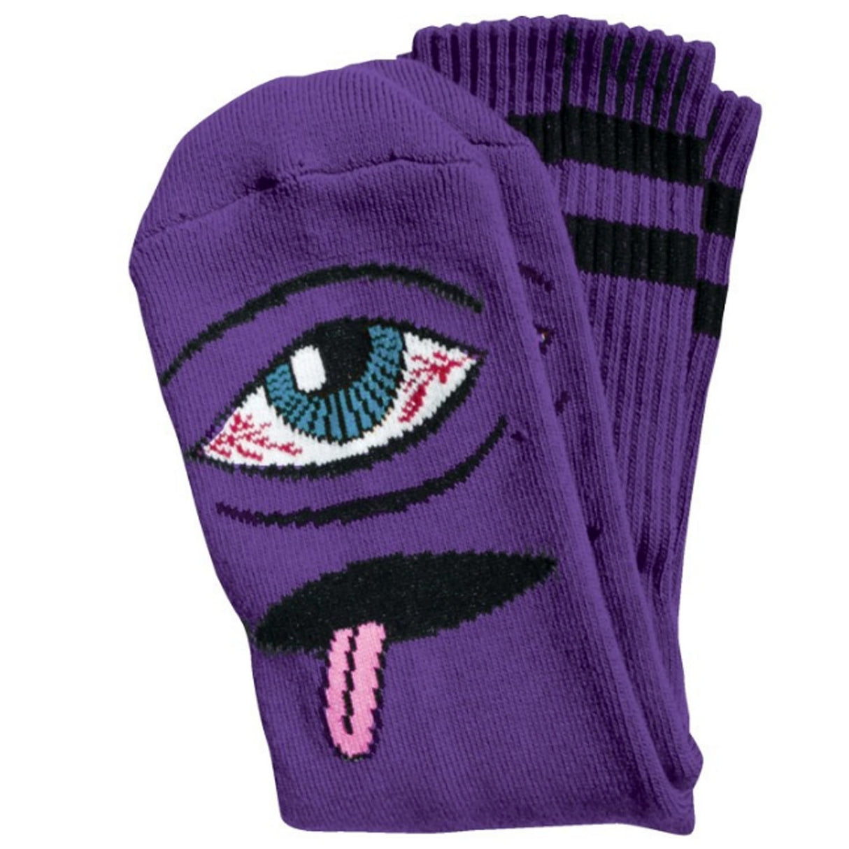 Toy Machine Bloodshot Eye Purple Crew Socks