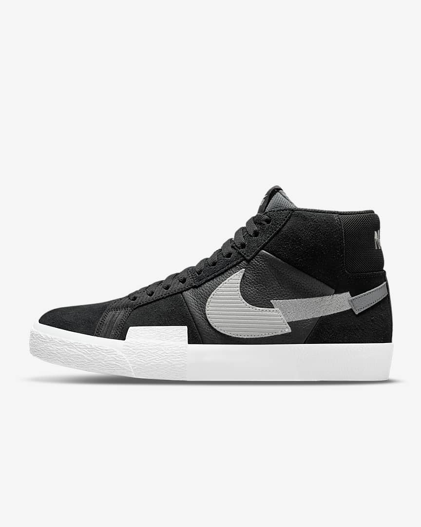 Nike SB Blazer Mid Premium Mosaic Black Wolf Grey Shoes