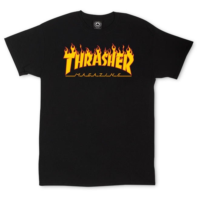 Thrasher Flame Black Shirt