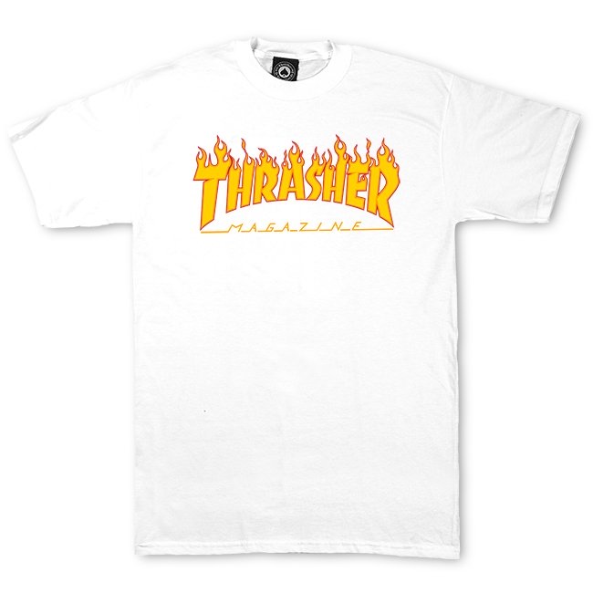 Thrasher Flame White Shirt