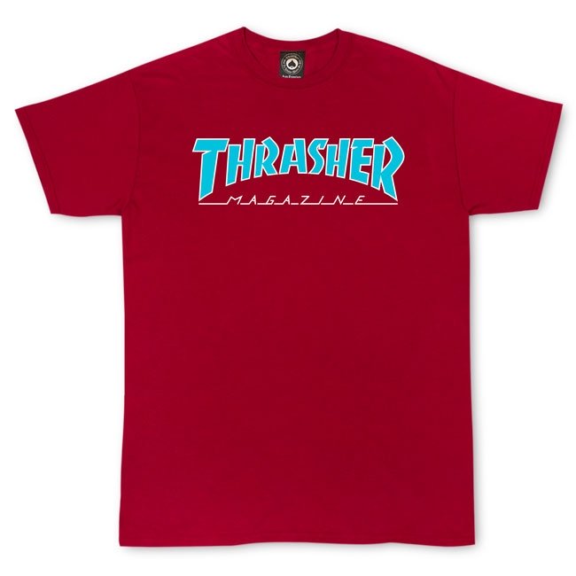 Thrasher Outline Skate Mag Cardinal Shirt